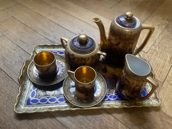 Čajový servis - porcelánový pozlacený - 8