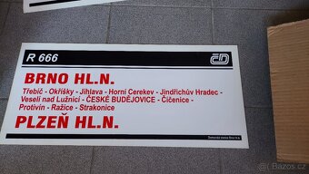 Železnice-Vlakové směrové tabule - 8