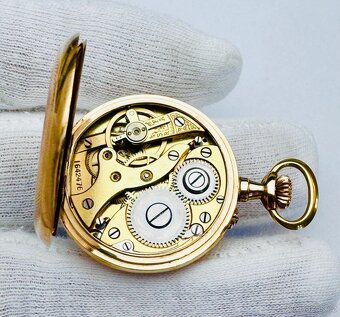 14K ZLATÉ ART DECO KAPESNÍ HODINKY - JEPTIŠKY - FUNKČNÍ - 8