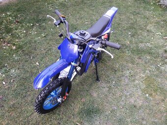 Nová benzínová dětská minikroska modrá 49ccm 10"kola - 8
