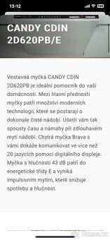 Vestavná myčka Candy - 8