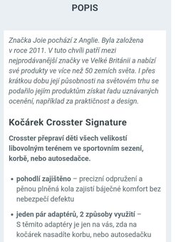 Kočárek Joie Crosster Flex Signature - 8