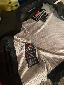 Alpine Stars Black, White, and Blue Leather Jacket Unisex - 8