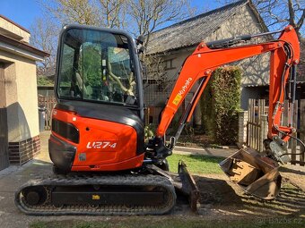 Prodám minibagr Kubota U27 s nulovým přesahem zádě - 8