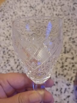 6x sklenky na sherry. České broušené sklo. Nové - 8