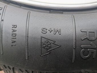 4x alu disky 6½Jx15 H2 ET35 + zimní pneu – Škoda, VW, Seat - 8