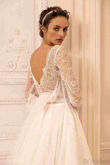 Luxusní nenošené svatební šaty, Joanna 46 EU (2 XL) - 8