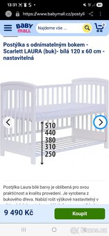 Dětská postýlka Scarlett Laura 120x60 cm - 8