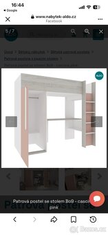 Patrová postel se stolem a skříní - 8