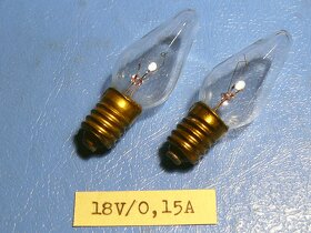 Žárovky barevné/čiré E10; E14; Ba7s; Ba9s; B15d; SV8,5; T6,8 - 8