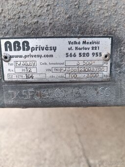 Jednoosý přívěs 3,5t - 8