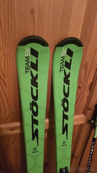 Švýcarské Stöckli lyže Team SX 140 cm + sportovní hůlky - 8