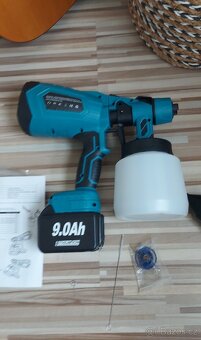 Aku stříkací pistole, pro baterie Makita 18V, nová. - 8