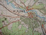 Vojenská profesionální tajná mapa Plzeň ska ČSLA - 8