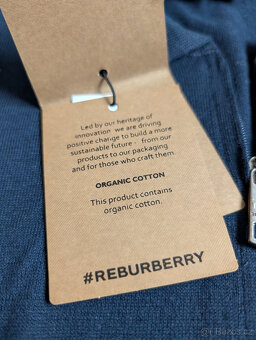 Navy polo tričko Burberry vel. M - 8