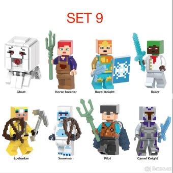 Rôzne figúrky Minecraft - typ lego - nové - 8