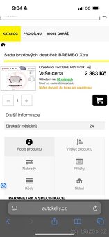 Brzdové kotouče a destičky Brembo Xtra - 8