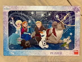 puzzle krtek, pedvídek pú, ledové království, auta, bing - 8