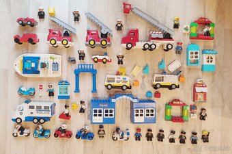 DUPLO AUTA,stroje, bagr,buldozer,traktor, vleky, policie.. - 8