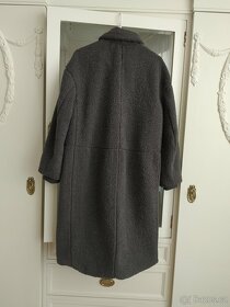 Myškový dámský šedý kabát HM oversize XS S M dlouhý - 8