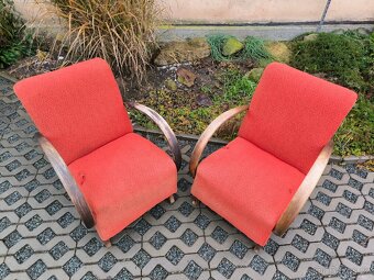 Starožitná Art Deco křesla "C" - Jindřich Halabala - 8