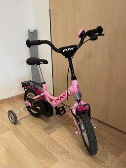 Dětské kolo PUKY YOUKE 12-1 Alu – růžové + boční kolečka - 8