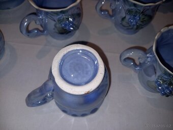 Glazurovaná keramika - kávový servis (9 ks). - 8