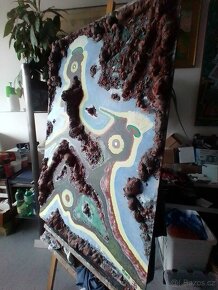 Hawaii. 123x80cm, kombinovaná technika,acryl. - 8