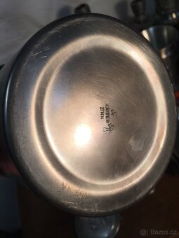 sbírka cínu pohár číše svícen mísa džber Cín - punc - 8