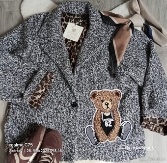 Teplé italské bundo sako vel42. Nové - 8