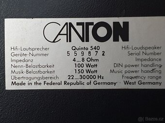 Canton Quinto 540 hi fi reproboxy SRN - 8
