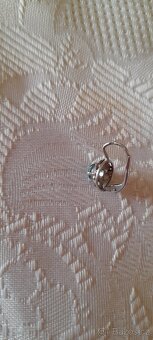 Starožitné stříbrné náušnice 925 - 8