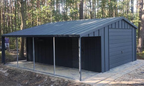 Plechová garáž TOPLINE 4x5m,falcovaný plech - 8
