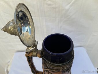 Veliký XXL kameninový korbel myslivecký motiv na 2 litry - 8