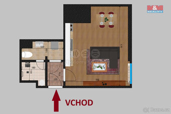 Pronájem bytu 1+kk, 37 m², Kutná Hora, ul. Trebišovská - 8