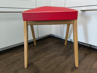 Retro stolička, taburet NDR - Brusel 50. léta - 8