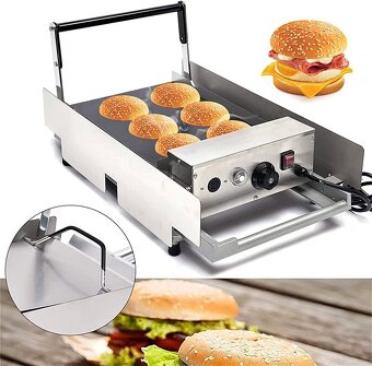Elektrický hamburger gril (maso, pečivo, vejce) - 8