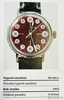 Československé Retro Vintage hodinky PRIM Berušky ze 70. let - 8