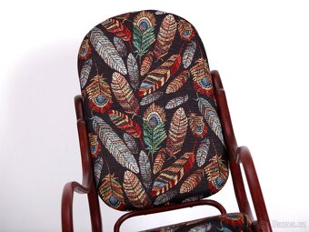 [ 4284 ] Houpací křeslo Thonet nové čalounění. - 8