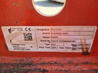 Pluh Kverneland 6300S - 8