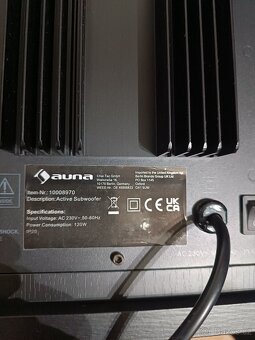 Auna Line 4707 + subwoofer + střed. repro AQ Tango 81 - 8