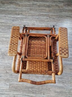 Ratanové zahradní polohovací a rozkládací křeslo - 8