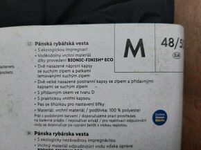 Rybářská vesta, černá barva, nová, velikost M 48/50 EUR, mno - 8