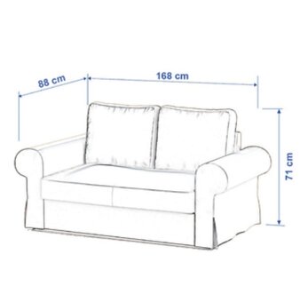 Dvoumístná rozkládací sedačka Ikea BACKABRO - 8