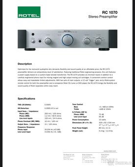 Rotel RC-1070 - 8