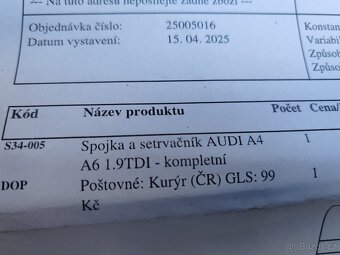JEDNOHMOTA nová na Audi A4 B6 1.9 Tdi 96 Kw AVX - 8