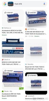 Autobaterie 70ah EFB nová 12V ERA, EXIDE, Bosch - 8