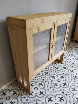 Stará, prosklená skříňka, vršek, vitrína - 8