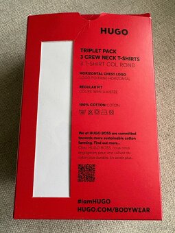 3x černé tričko HUGO BOSS (3-pack) - vel. M, L - 8
