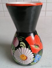 Starožitný chodský keramický talíř J. Frei Klenčí 1950, váza - 8